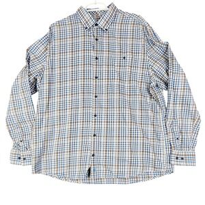 Johnnie-O Hangin' Out Elmer Plaid Button Down Shirt Mens XL Laguna Blue